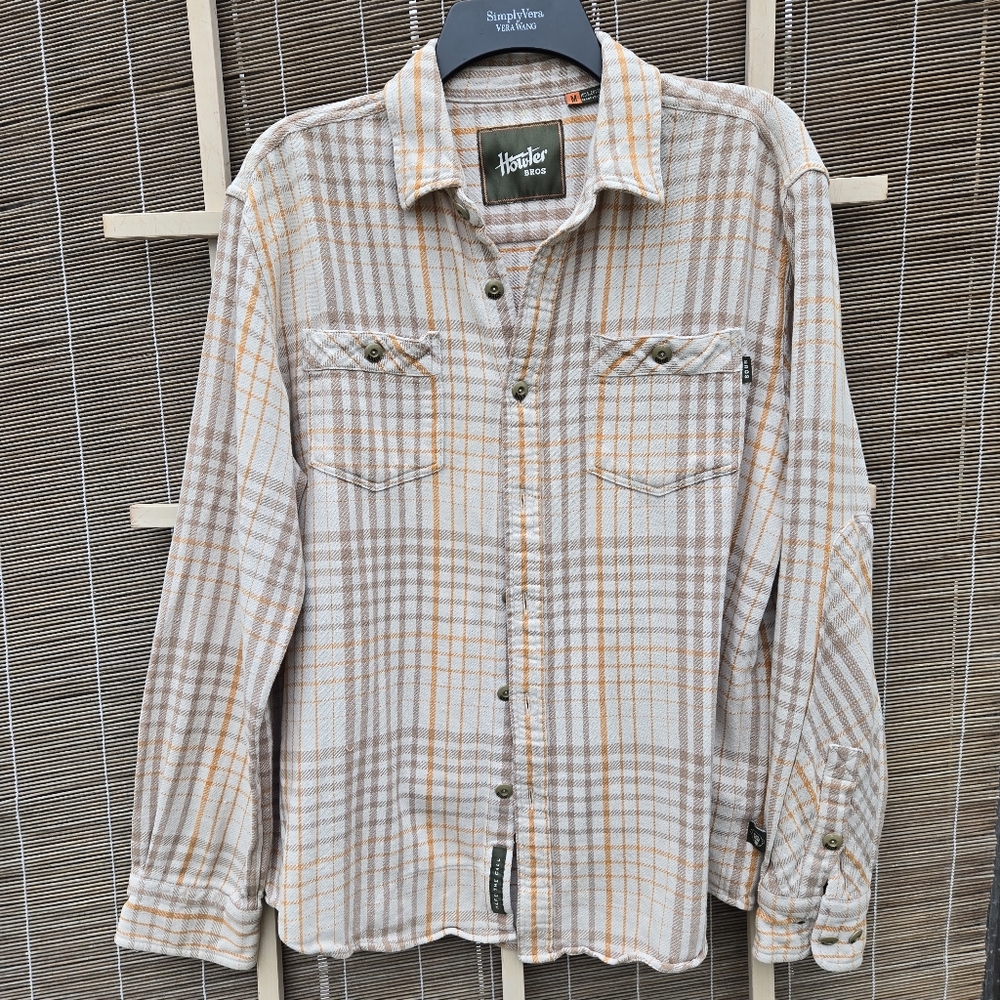 Howler Brothers‎ Plaid Thick Weave Cotton Button Shirt Medium